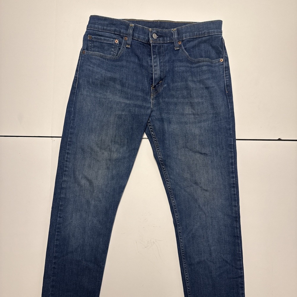 Levis 512 Slim Taper Fit Jeans 33x34(actual 32x32)‎ Dark Wash Blue Denim Red Tab